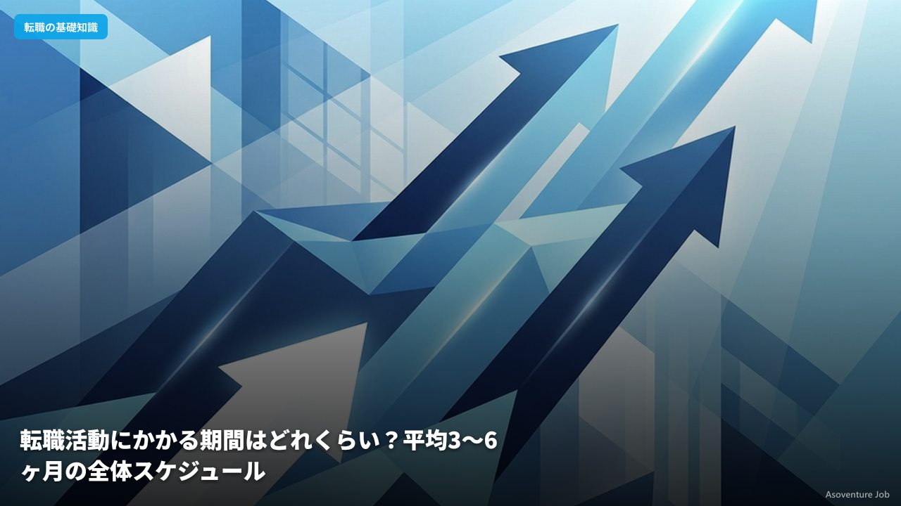 転職活動にかかる期間はどれくらい？平均3〜6ヶ月の全体スケジュール